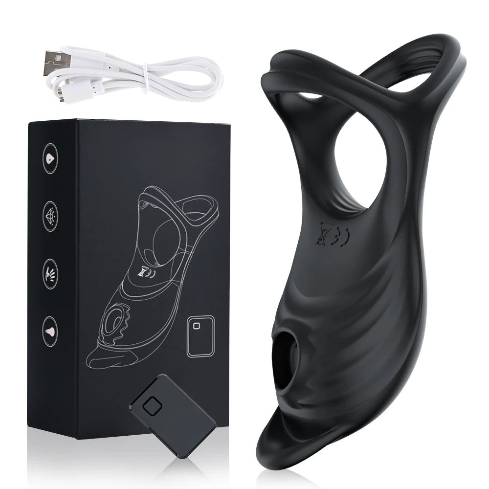 Sucking Vibrating Penis Ring – Clitoral & G-Spot Stimulator for Couples
