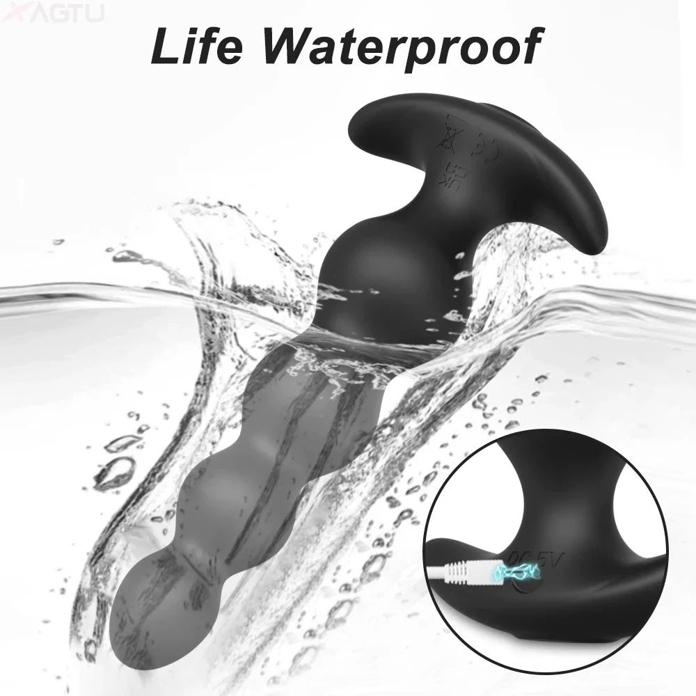 APP-Controlled Vibrating Anal Beads – Prostate Massager Butt Plug for Men & Women