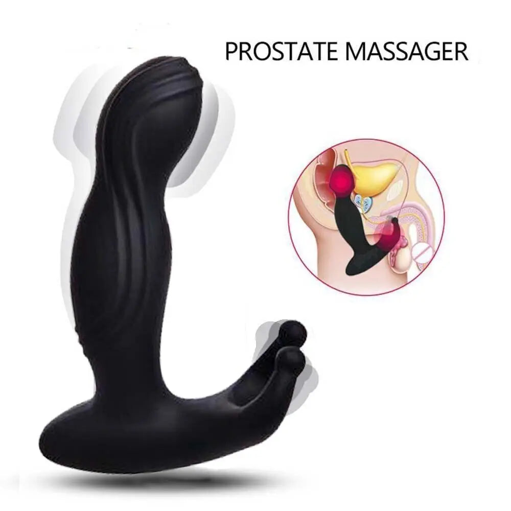 Male Prostate Massager Dildo Anal Sex Butt Plug Anus Vibrator Toys for Men Adult