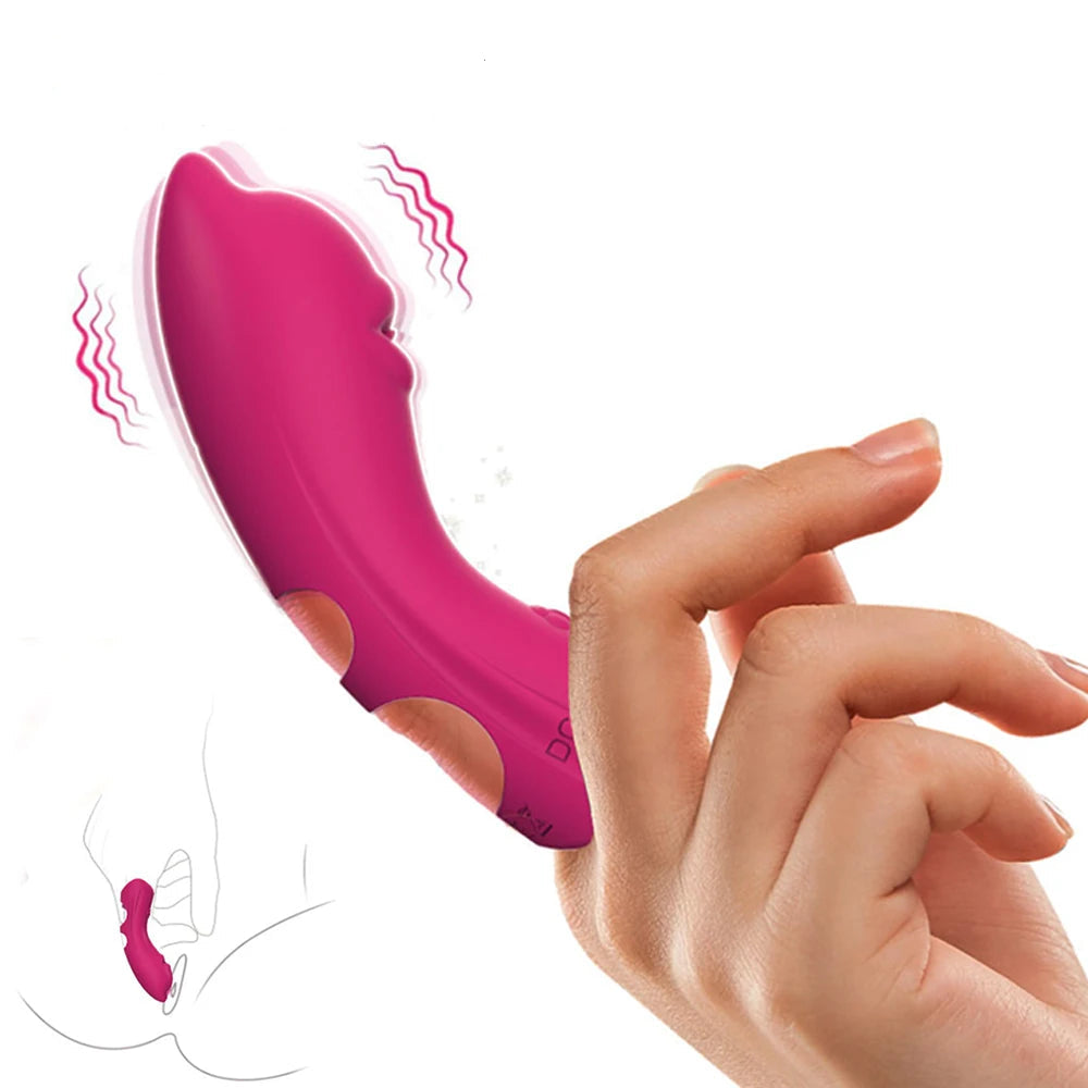 Clitoral G Spot Finger Vibrator 10Speed Clit Nipple Massager Stimulator Sex Toys