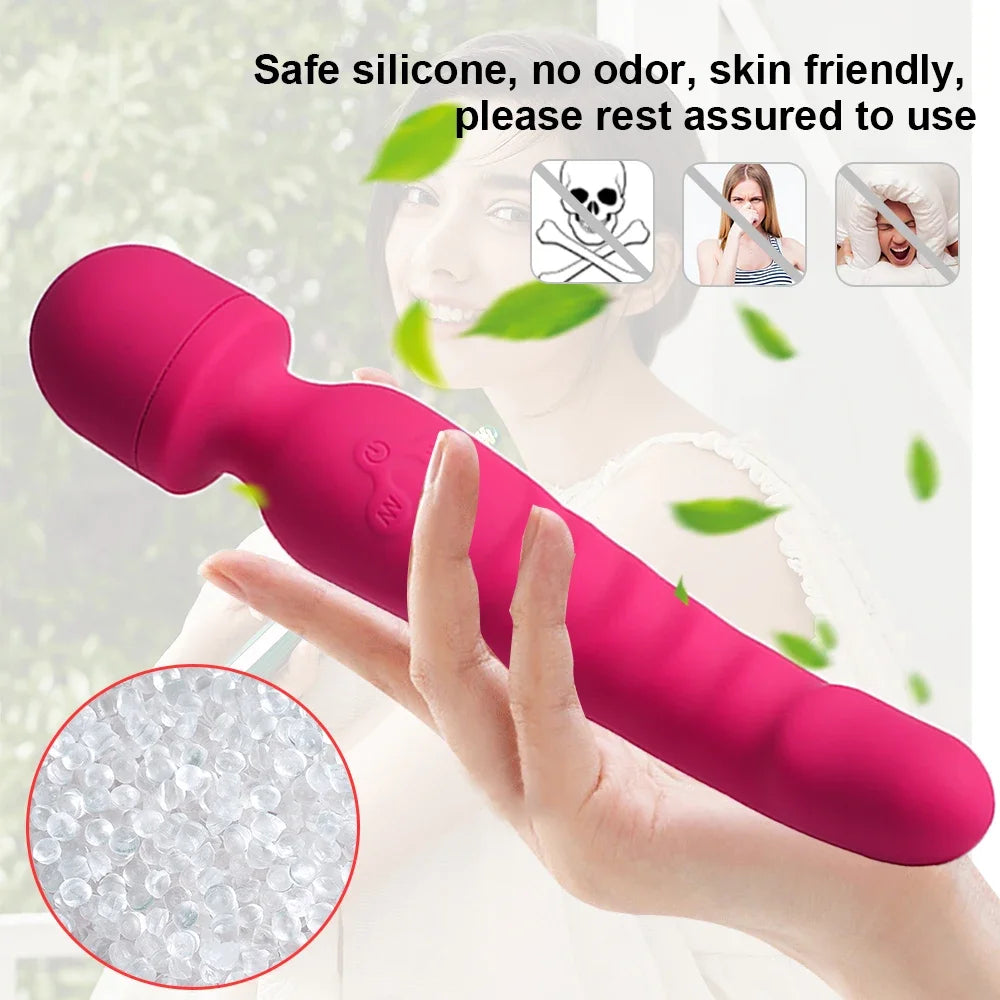 Rechargeable Dual-Ended Massager for Women – Heating, Waterproof & Flexible Design