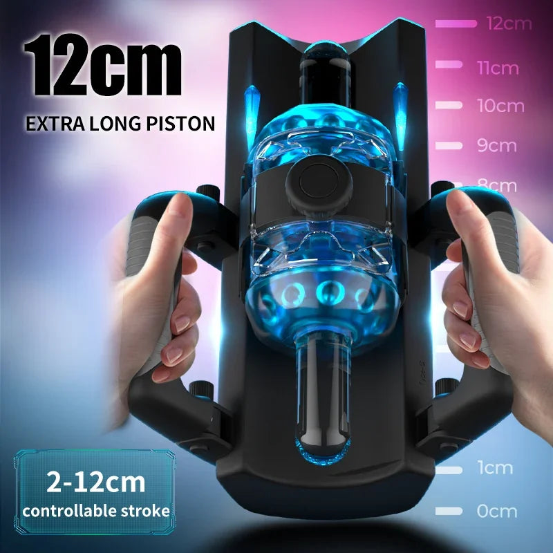 THRUSTING‑PRO High‑Speed Telescopic Masturbator Cup – Automatic Vagina Simulator
