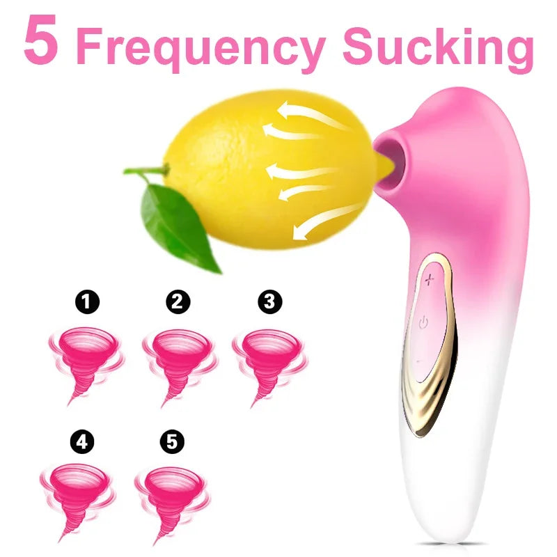 Clitoris Sucking Vibrator for Women Clit Nipple Oral Vacuum Stimulator