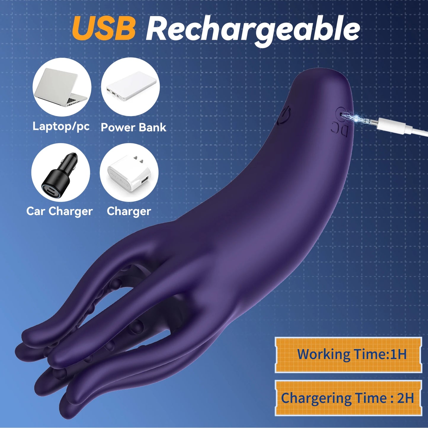 10-Speed Vibrating Glans Trainer | Delay & ED Support | Men’s Endurance Masturbator