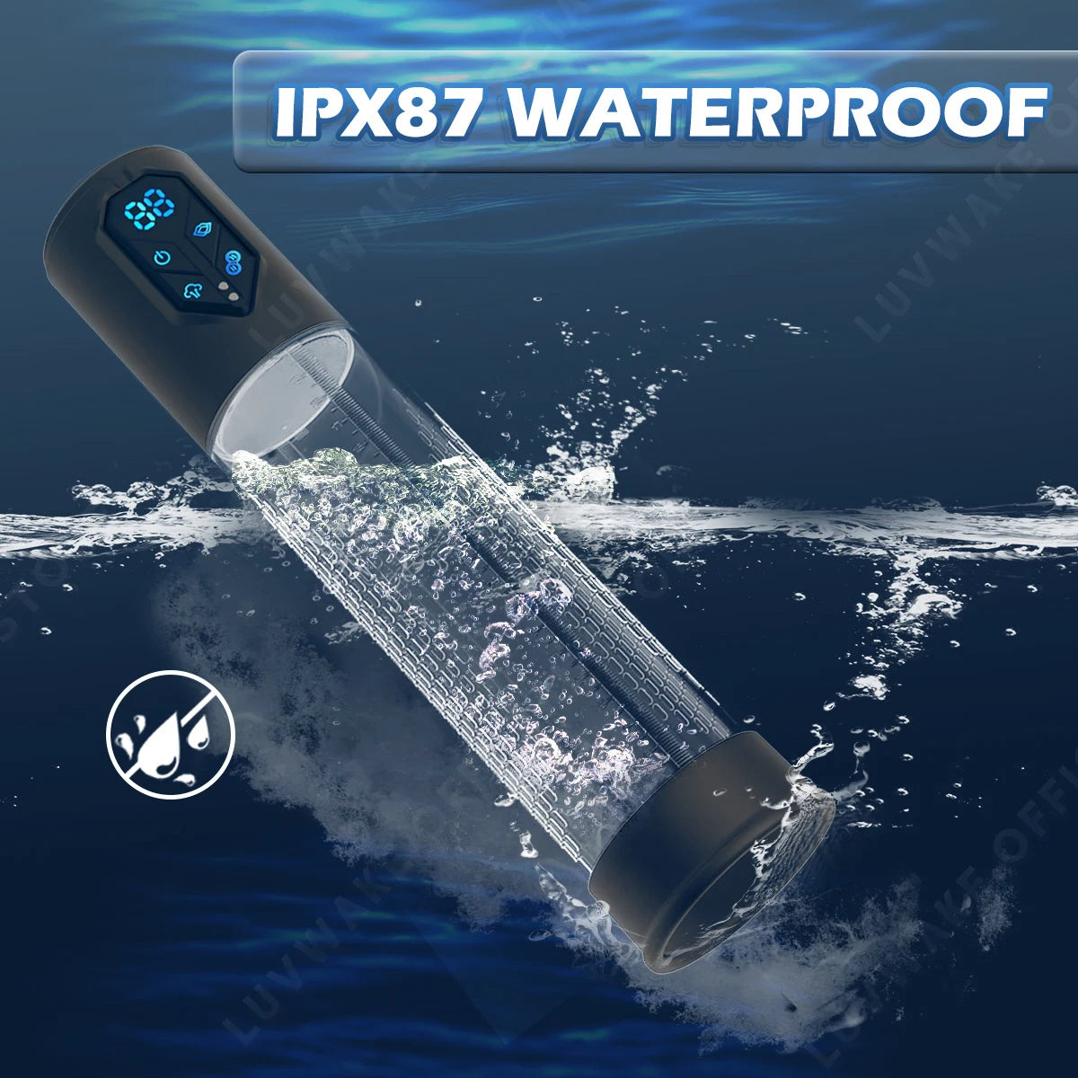 IPX7 Waterproof Electric Penis Pump – 4 Suction Modes, 2 Sleeves, Vacuum Enlarger Toy