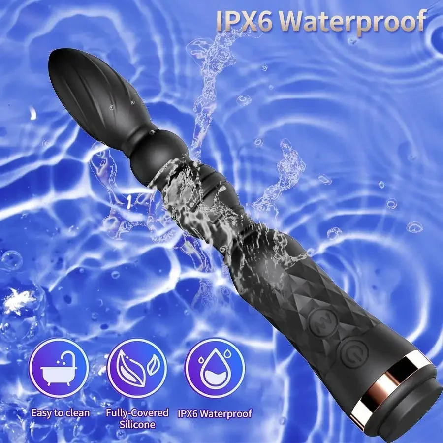 Anal Plug Vibrator for Women – G-Spot & Clitoris Stimulator, Beginner Butt Plug Beads