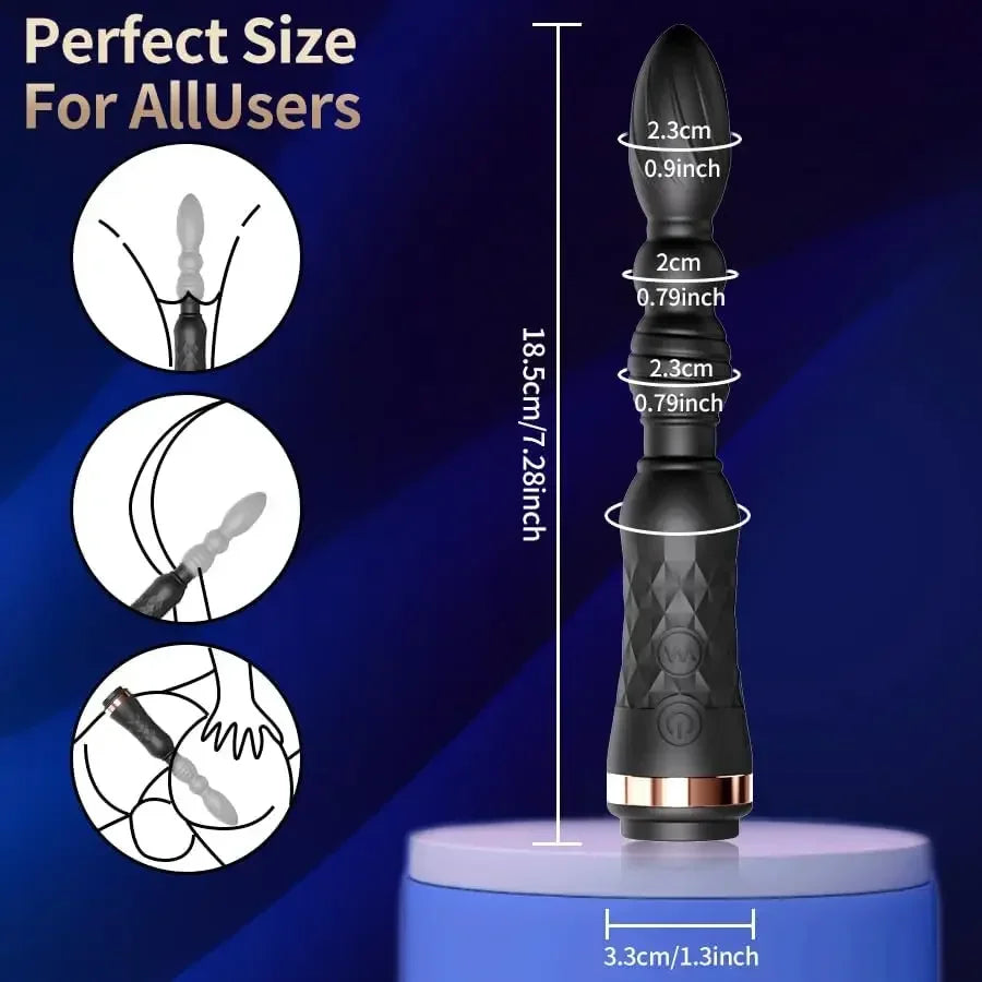 Anal Plug Vibrator for Women – G-Spot & Clitoris Stimulator, Beginner Butt Plug Beads