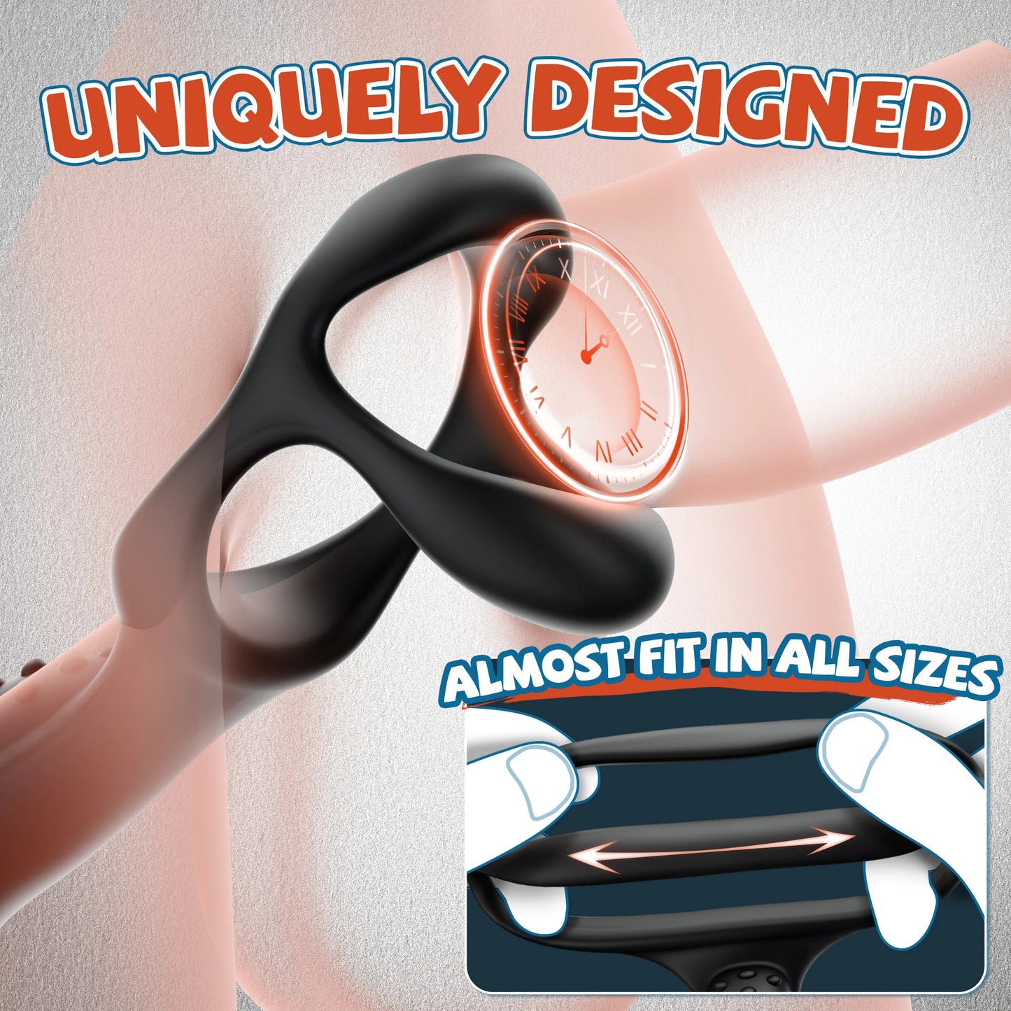 Anal Vibrator 360 Rotate Butt Plug Male Prostate Massager with Cock Ring