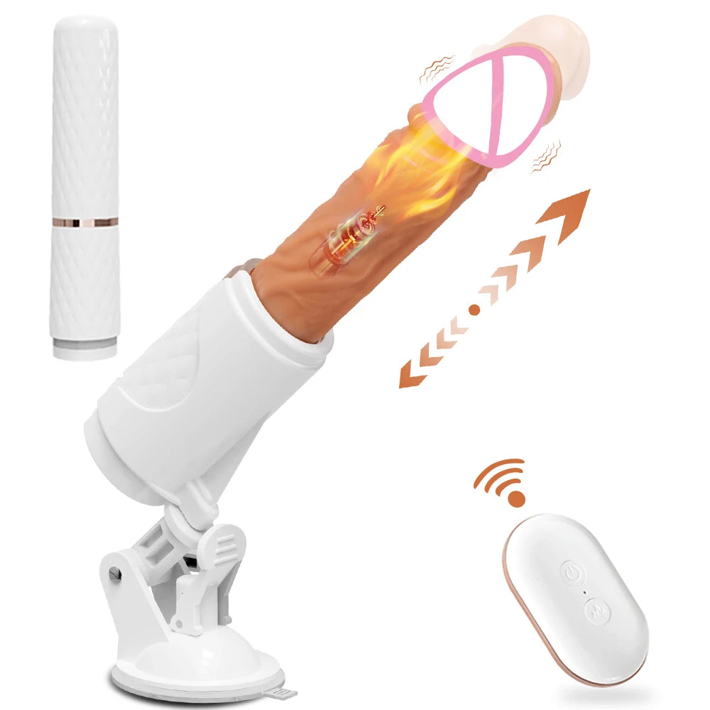Automatic Thrusting Dildo G spot Vibrator with Suction Cup Hand-Free Sex Toy