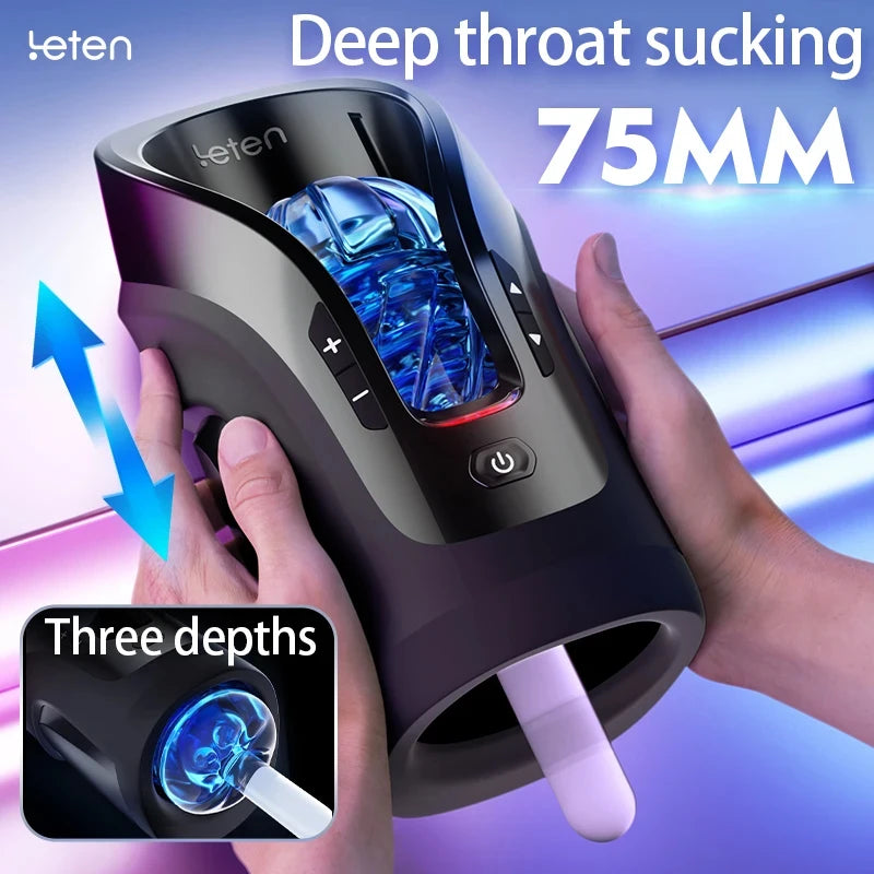 THRUSTING-PRO Male Masturbator – Auto Sucking Heating & High-Speed Thrusting Cup
