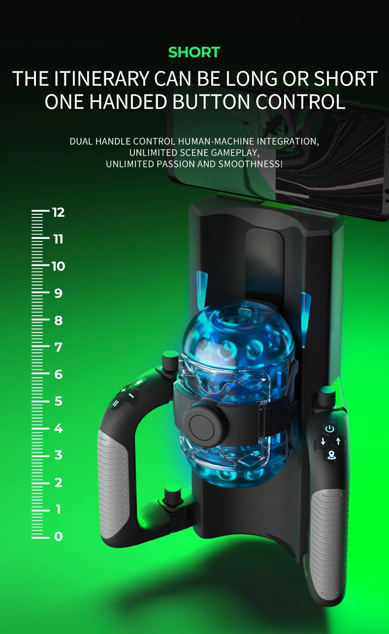 THRUSTING‑PRO High‑Speed Telescopic Masturbator Cup – Automatic Vagina Simulator
