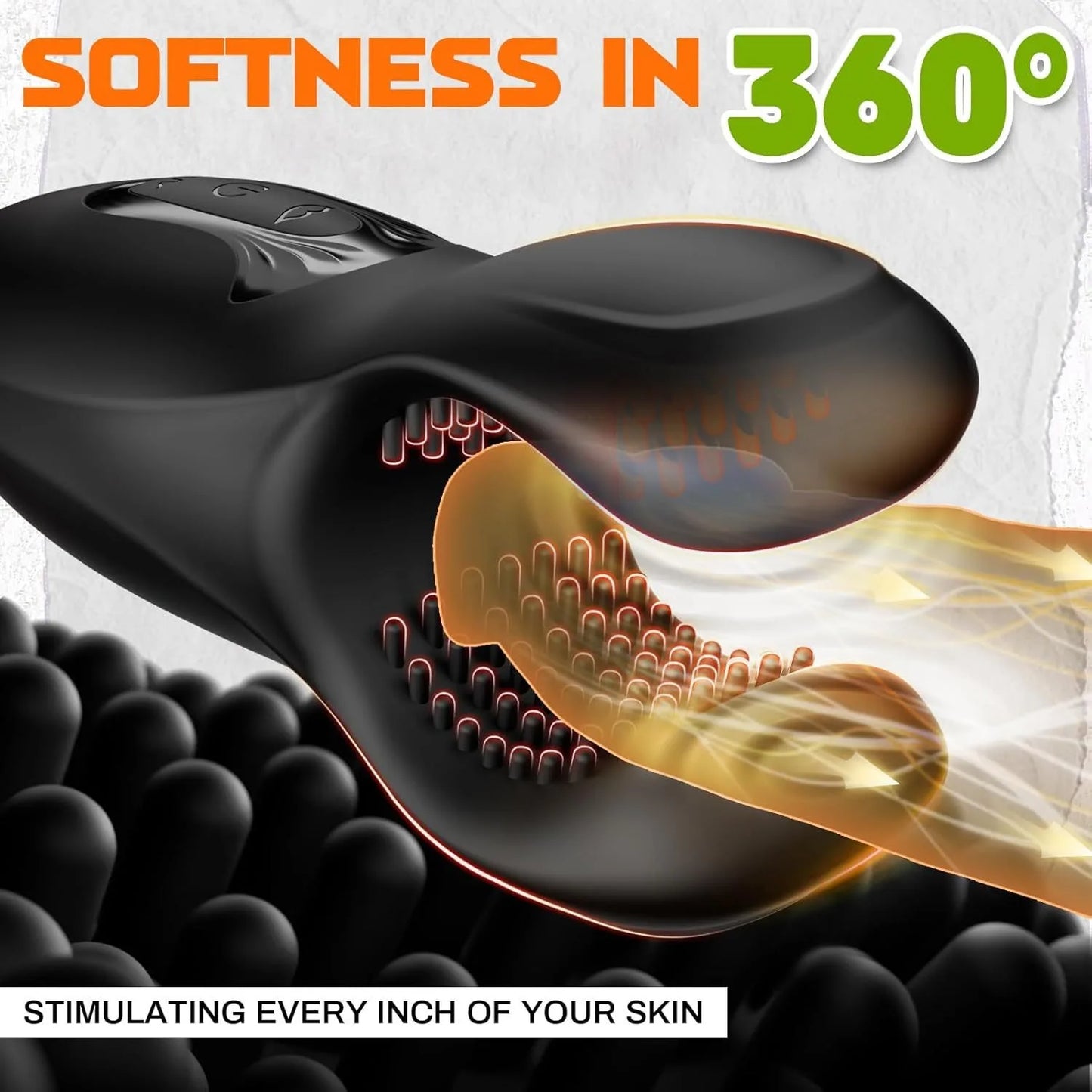 Amouraura Penis Vibrator for Men – Delay Training Massager with Biting Grip Design