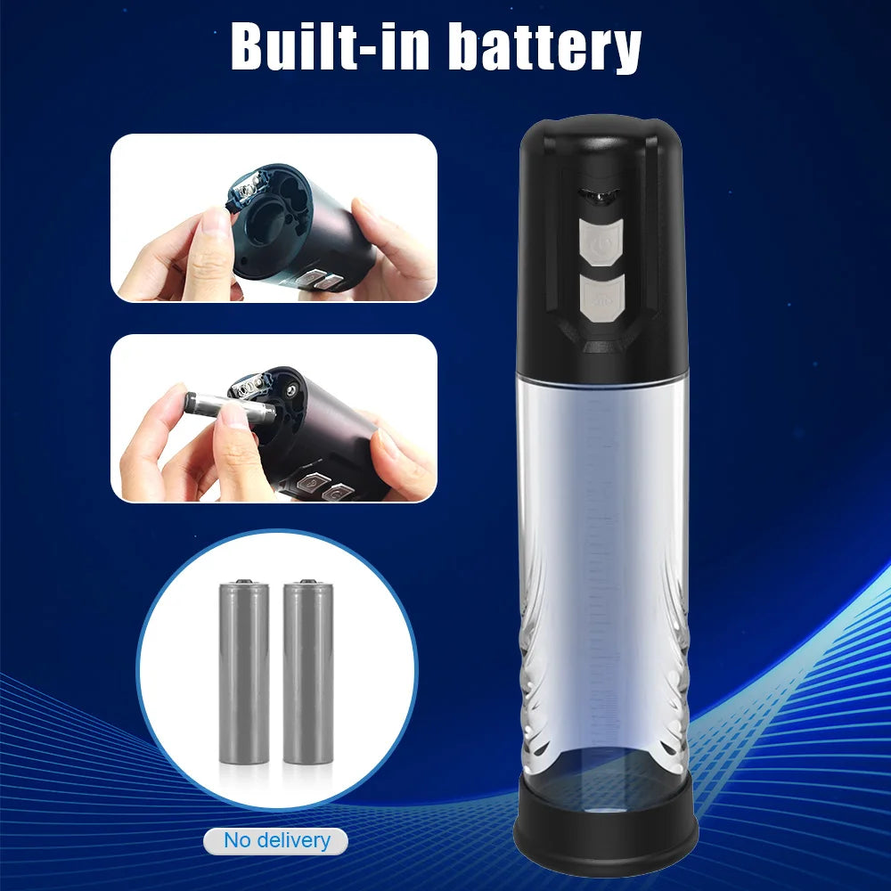 Electric Penis Pump Penis Enlargement Extend Pump Penis Trainer Male Masturbator Cock Vacuum Pump Adult Goods Sex Toy for Men