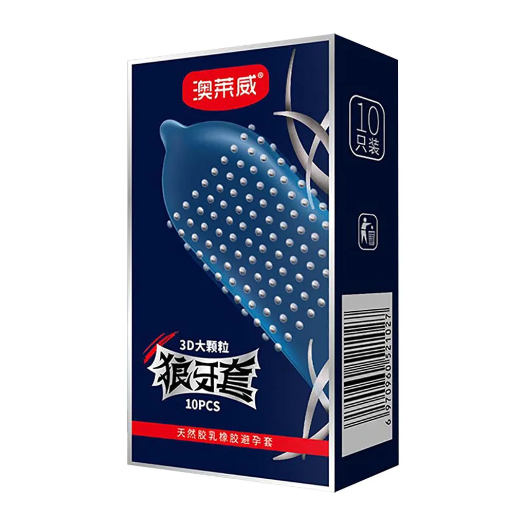 10pcs Latex Condoms Ribbed & Dotted|Sensitive Massage Comfort Fit (2 Boxes)