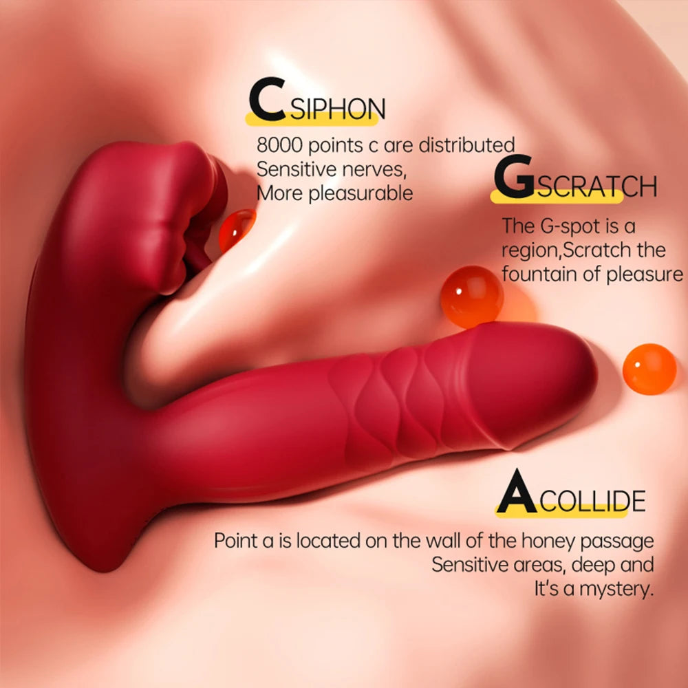 Wearable Thrusting Tongue Vibrator – APP G Spot & Clit Massager