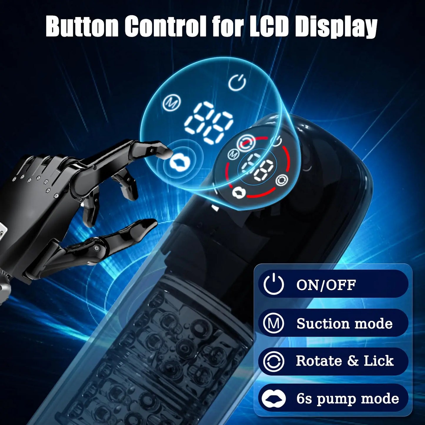 3IN1 LCD Automatic Male Masturbator Sex Toys for Men Vacuum Penis Pump