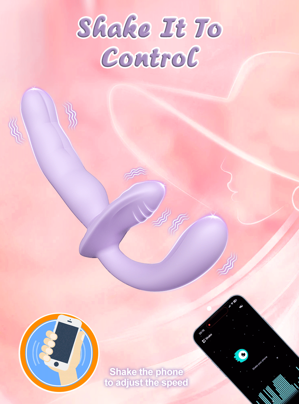 Dual-Arm Wearable Vibrator | G-Spot & Clitoral Stimulator | App Remote, Removable