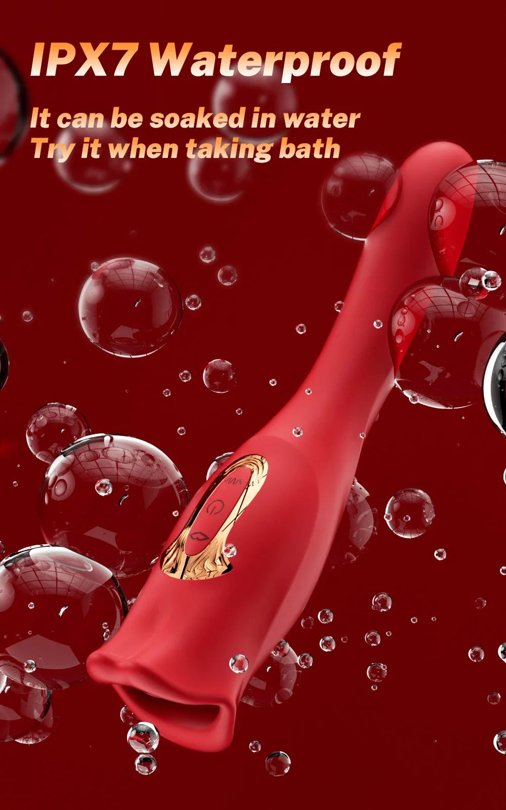 Tongue Licking Biting Vibrator Oral Clitoris Nipple Female Masturbator Sex Toy