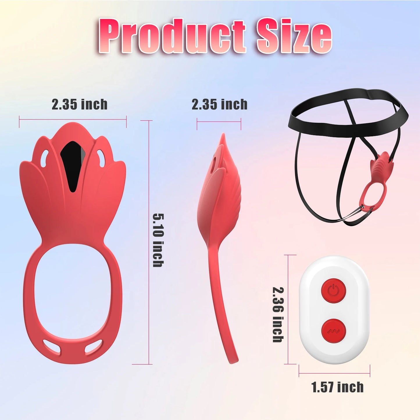 App and Remote Control Wearable Panties Penis Ring Vibrator for Couple Sex Toys