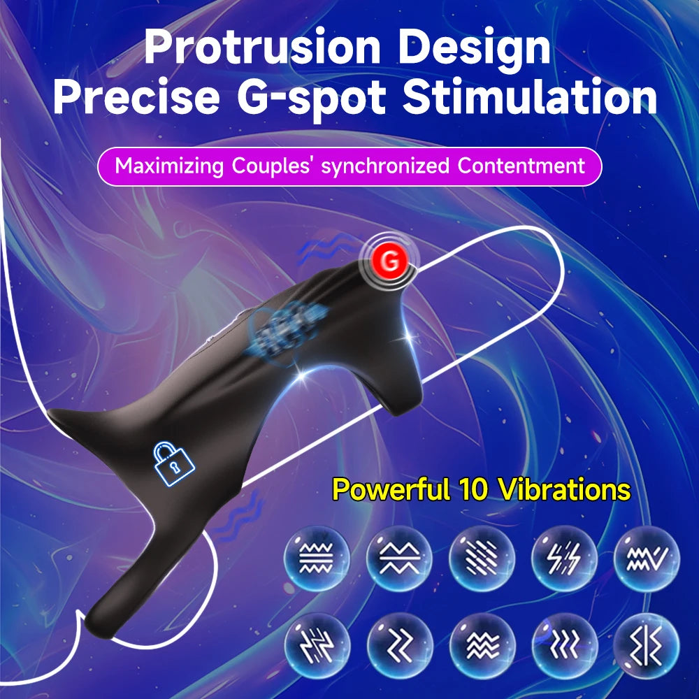 App Control Penis Sleeve Vibrator Ejaculation Delay CockRing Stimulation Couples