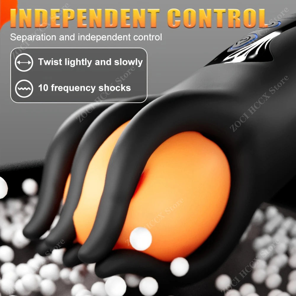 Glans Trainer Vibrator for Men – Finger Grip Delay Trainer & Glans Massage Stimulator