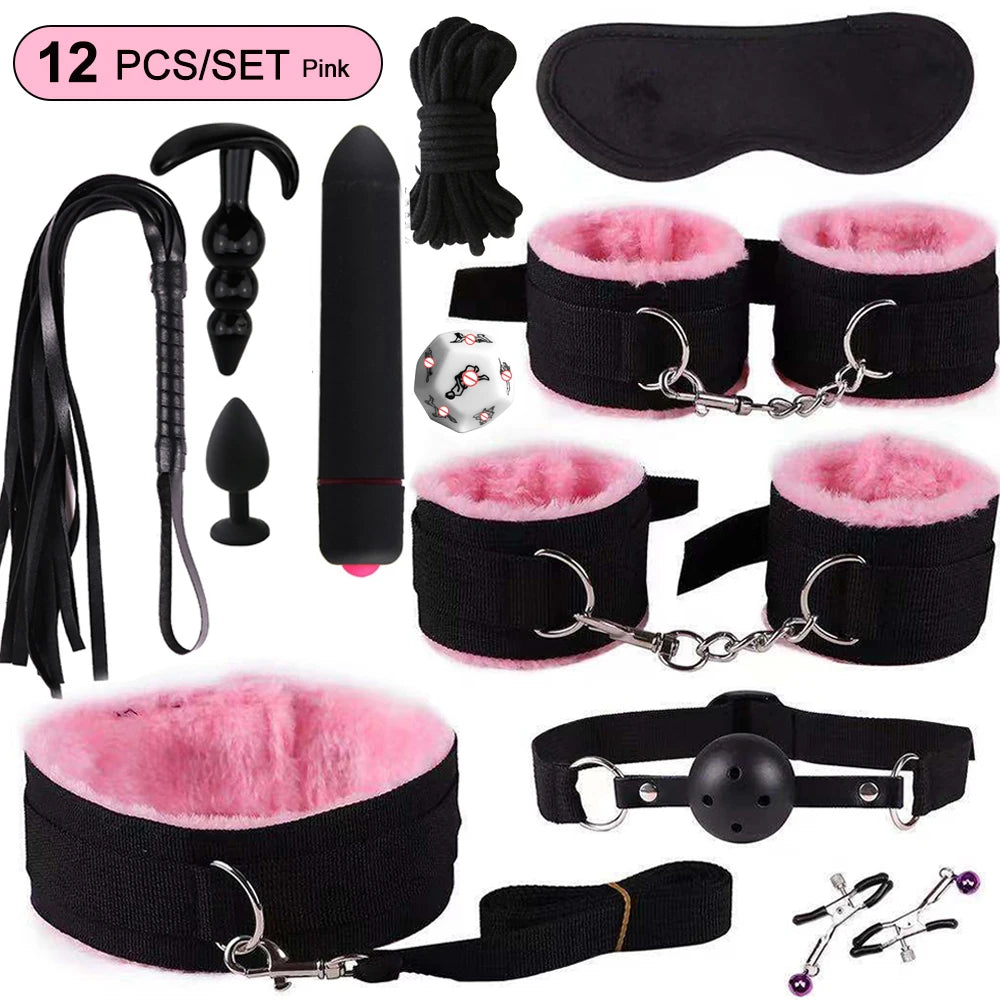 BDSM sexual couples kit erotic accessories handcuffs for session Anal plug sex game Adult Sexy Toys sexyshop