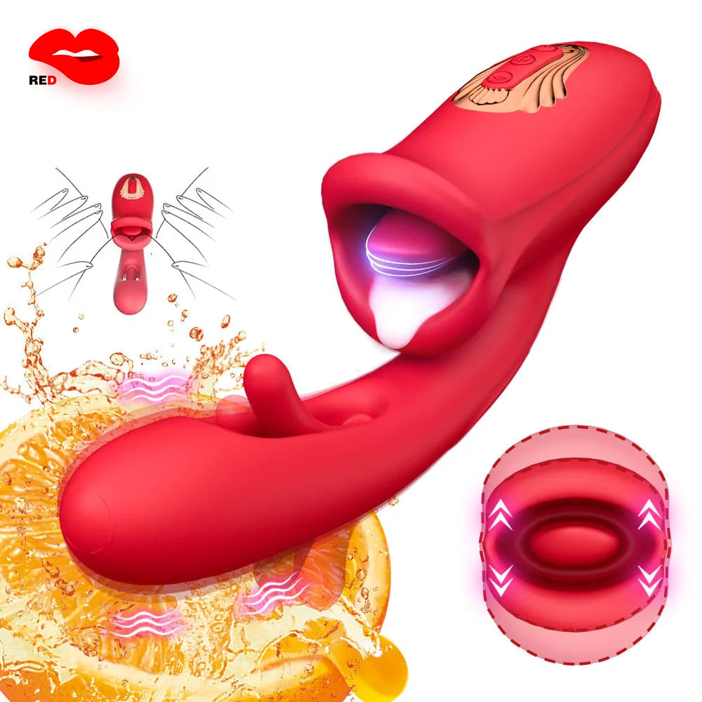 Sucking & Licking Vibrator – Tongue, Patting, and G-Spot Clitoral Stimulator for Women
