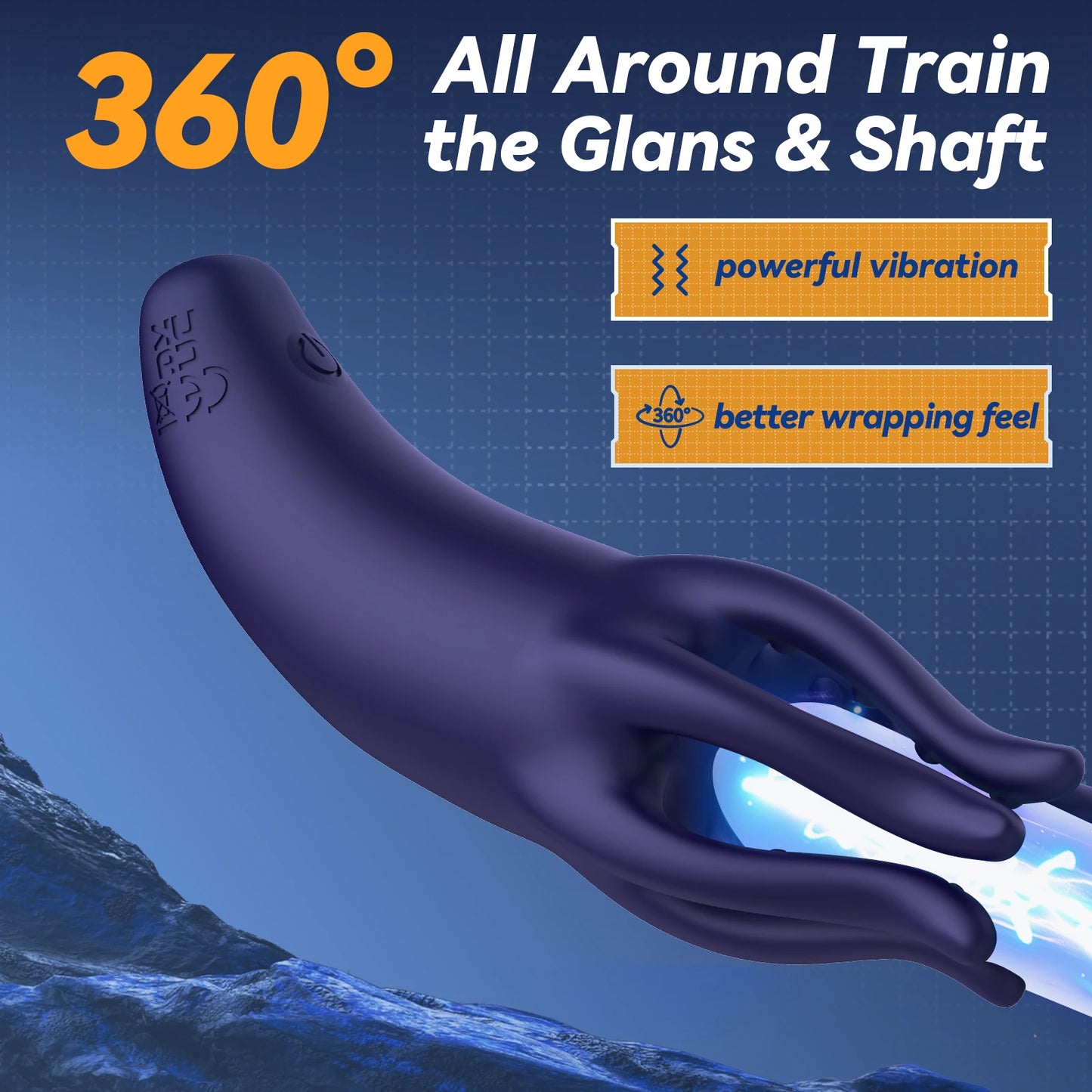 10-Speed Vibrating Glans Trainer | Delay & ED Support | Men’s Endurance Masturbator