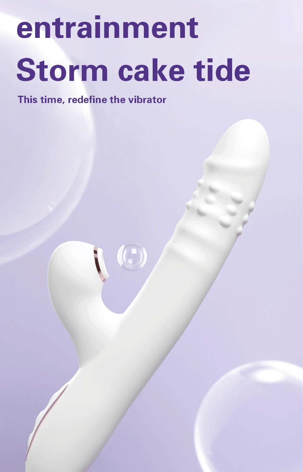 Thrusting Vibrator Dildo Rotating Telescopic Vagina G Spot Massage Sucking