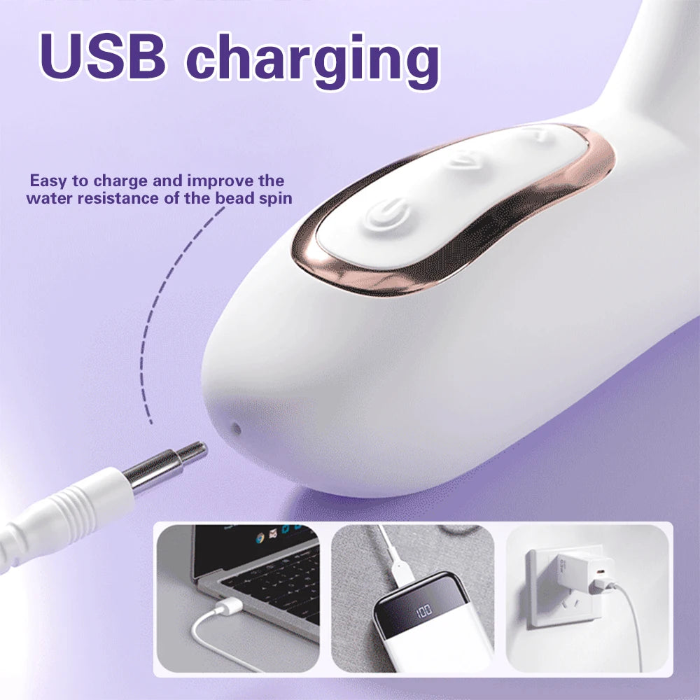 Thrusting Vibrator Dildo Rotating Telescopic Vagina G Spot Massage Sucking