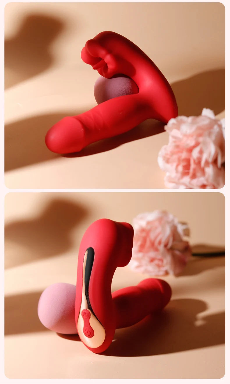 Wearable Thrusting Tongue Vibrator – APP G Spot & Clit Massager