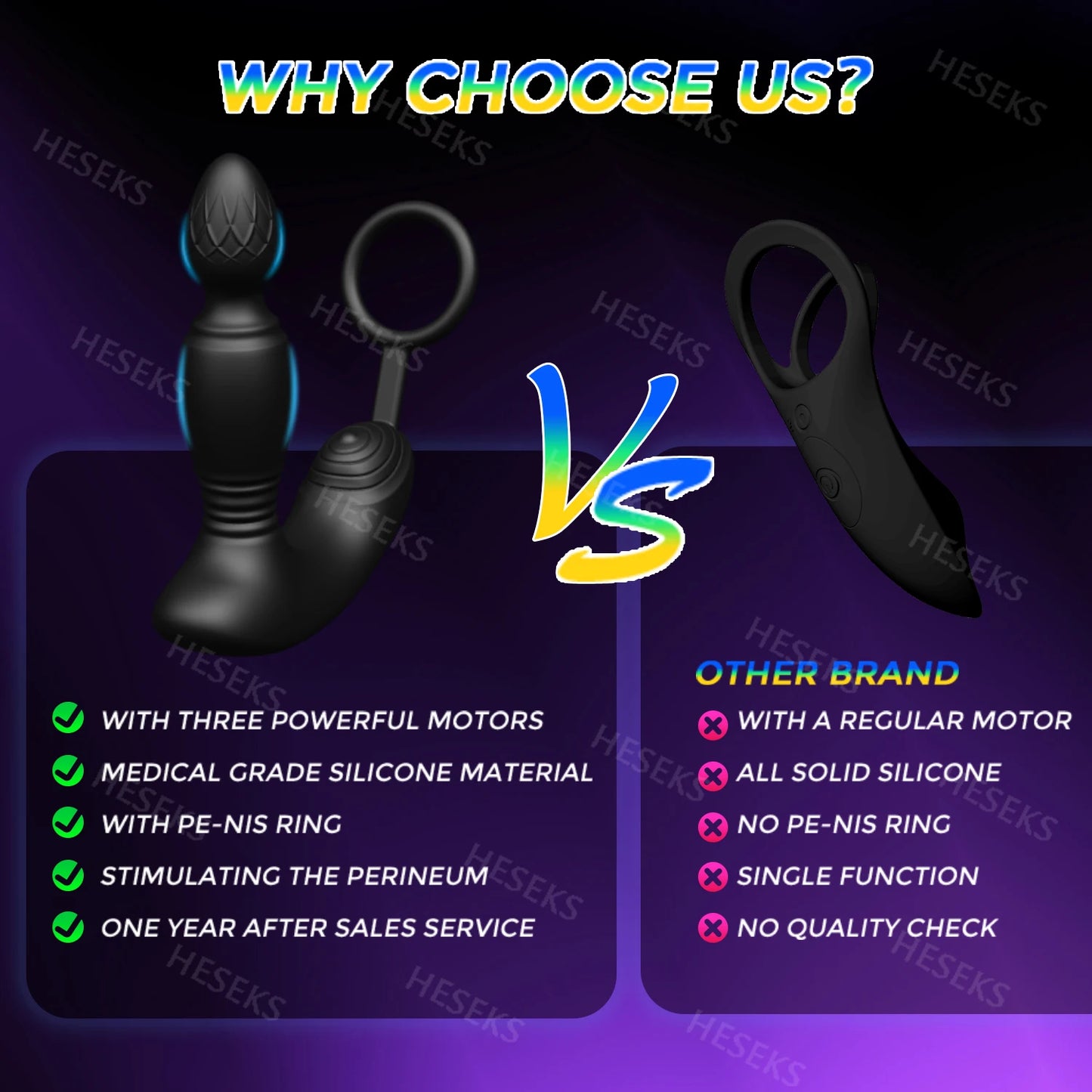 Male Thrusting Prostate Massager Wireless Remote Control Anal Plug Dildo
