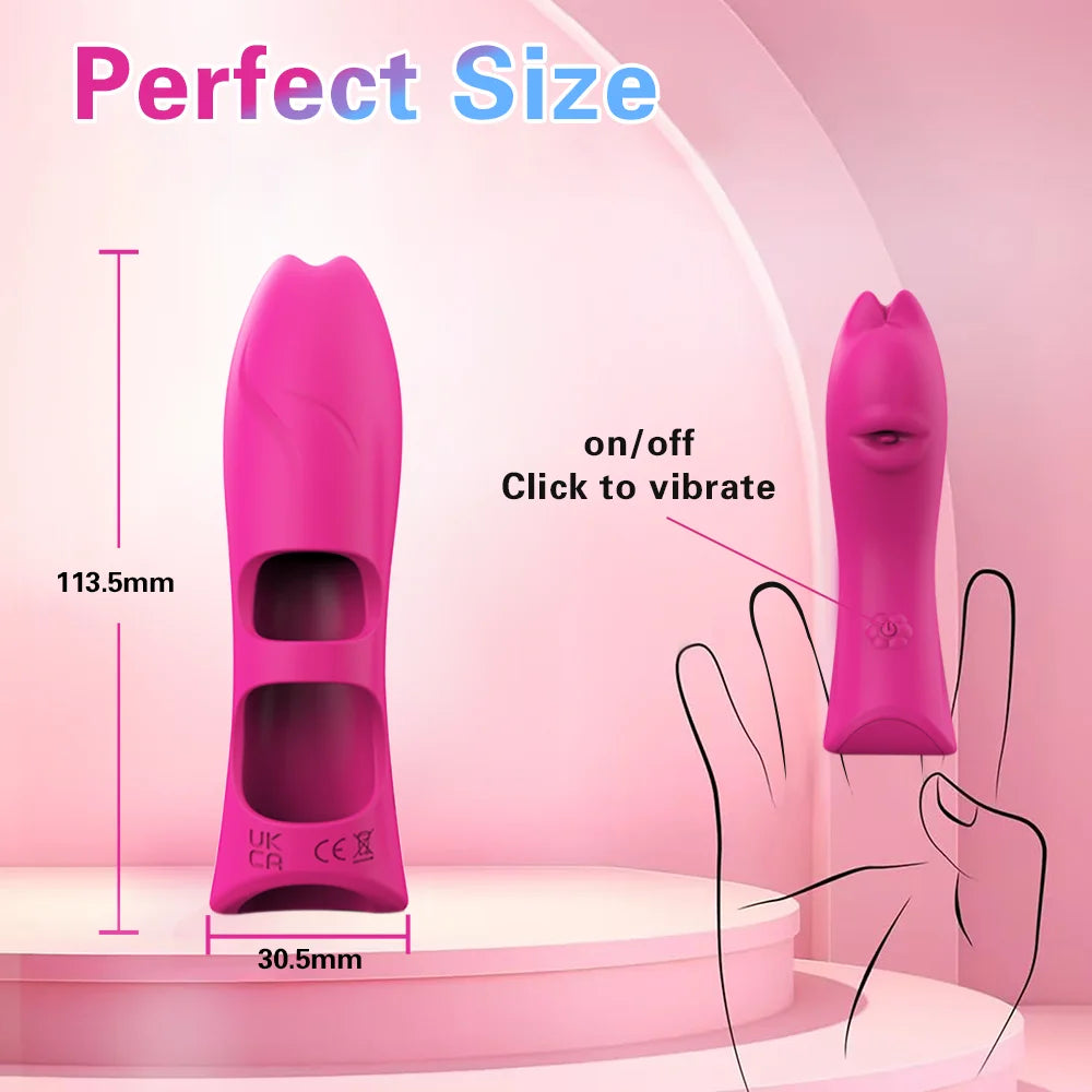 Clitoral G Spot Finger Vibrator 10Speed Clit Nipple Massager Stimulator Sex Toys