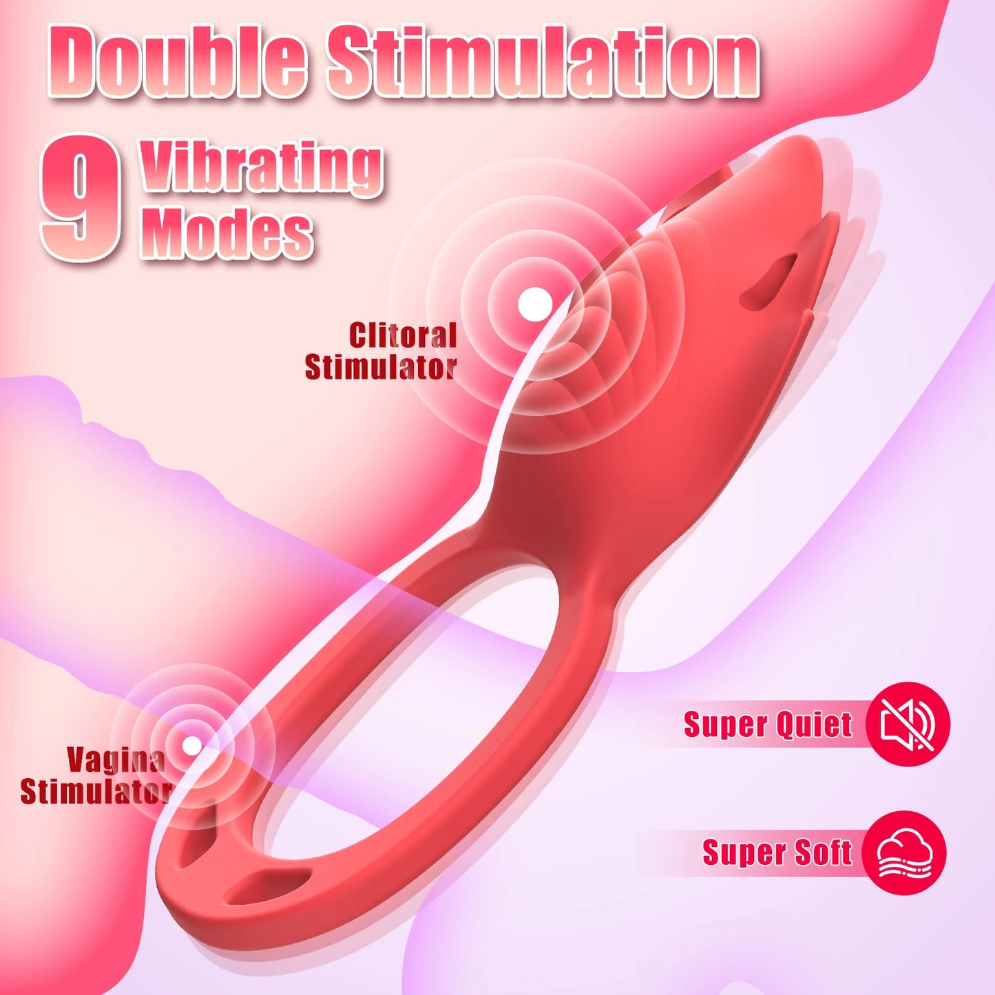 App and Remote Control Wearable Panties Penis Ring Vibrator for Couple Sex Toys