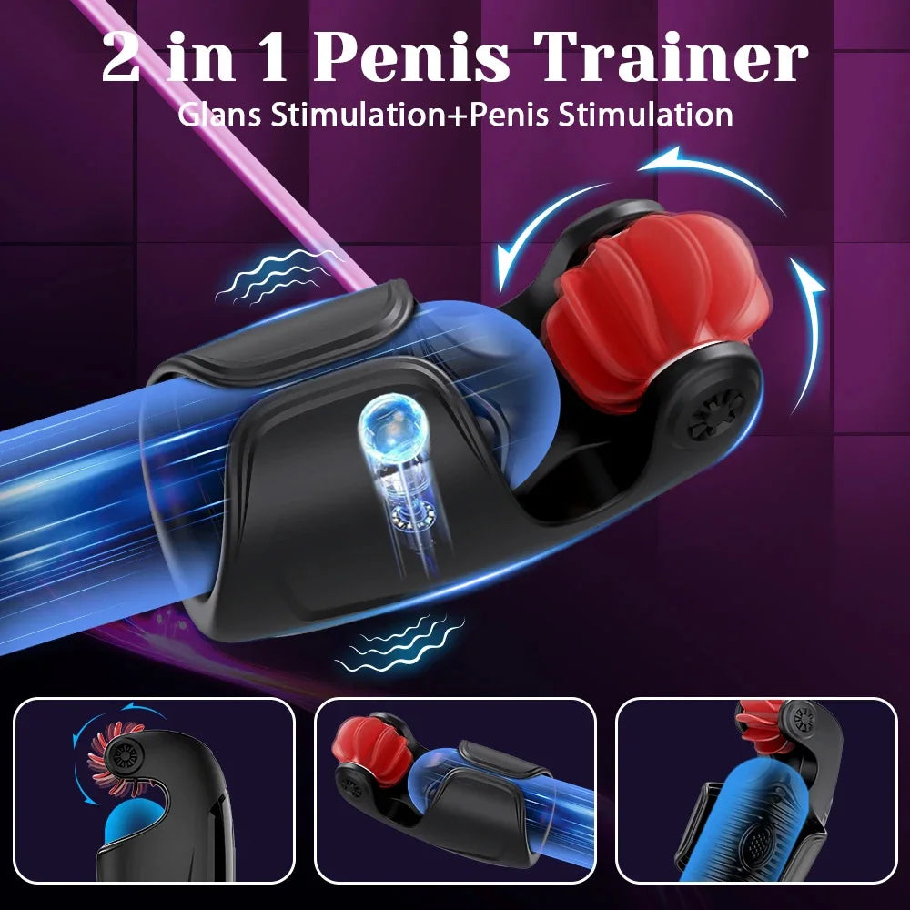 Penis Training Masturbator Cup – Delay & Endurance Trainer with Glans Massage Ring
