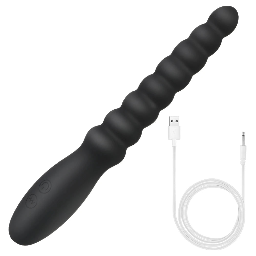 10-Speed Dual Motor Silicone Anal Plug Butt Plug Unisex Vibrator for Couples Men Women