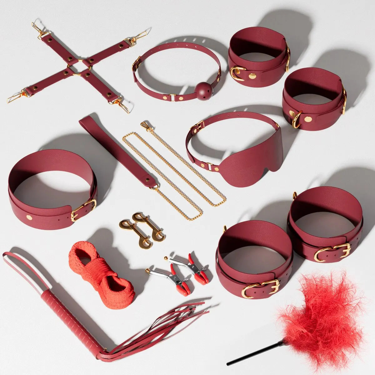 SM Sex Products Kits Bondage Gear Collar Erotic Bundle Blindfold Whip Sex BDSM