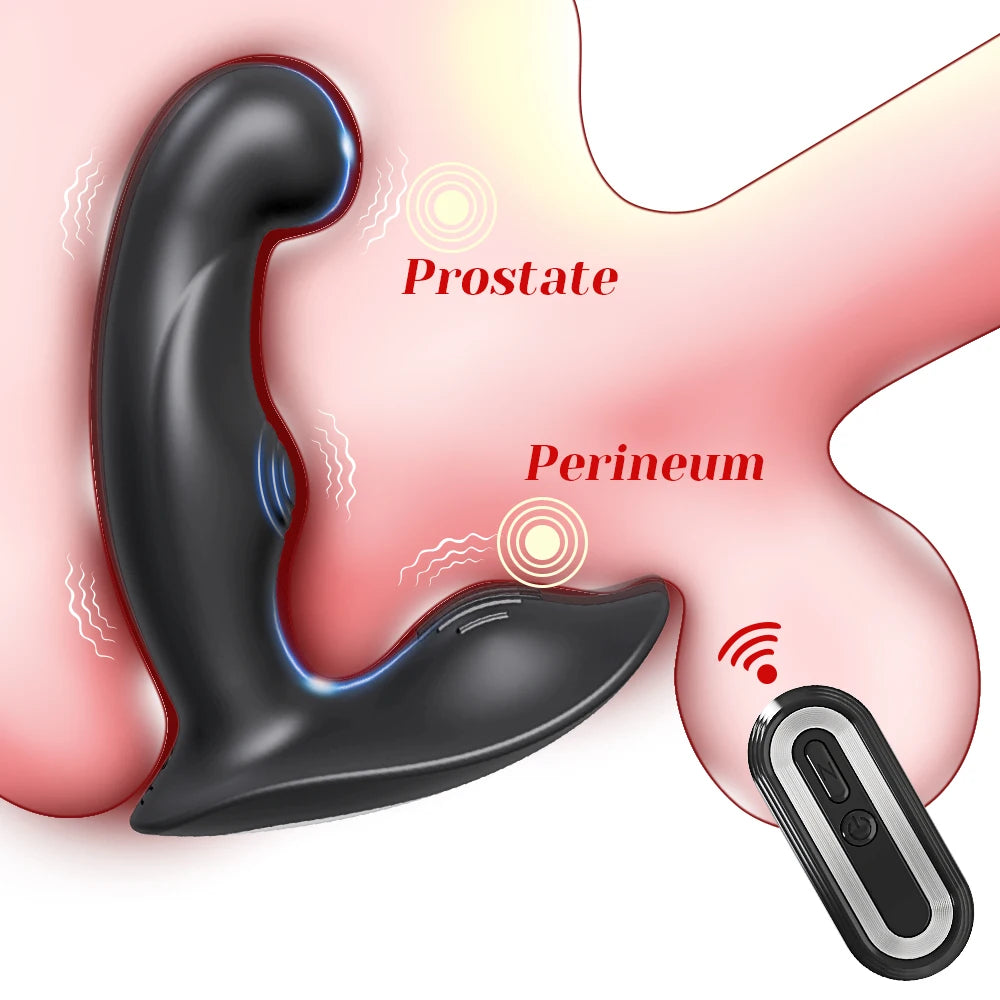 Vibration Prostate Massager Anal Plug Men Butt Plug Remote Control Adult Product