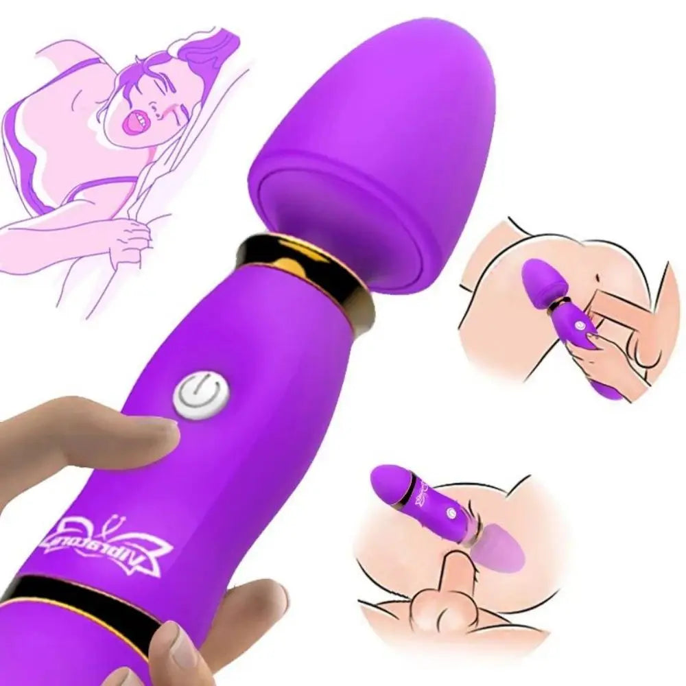 3 in 1 Dildo Vibrator – Clit Licking, G Spot Massage & Anal Plug for Intense Female Pleasure