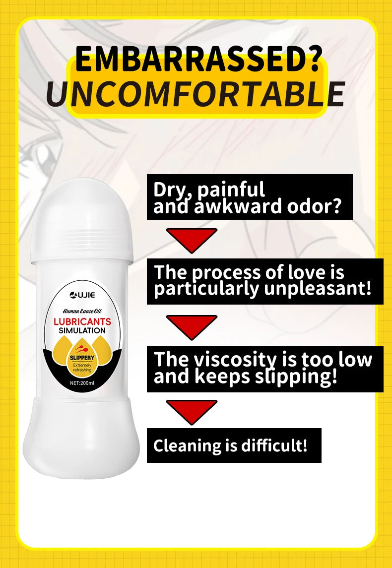 Imitation Semen Lubricant Love Gel Water Based Vaginal Anal Lubricantion Oil Sex Toys