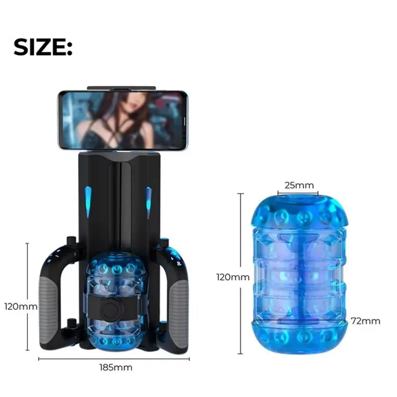 THRUSTING‑PRO High‑Speed Telescopic Masturbator Cup – Automatic Vagina Simulator