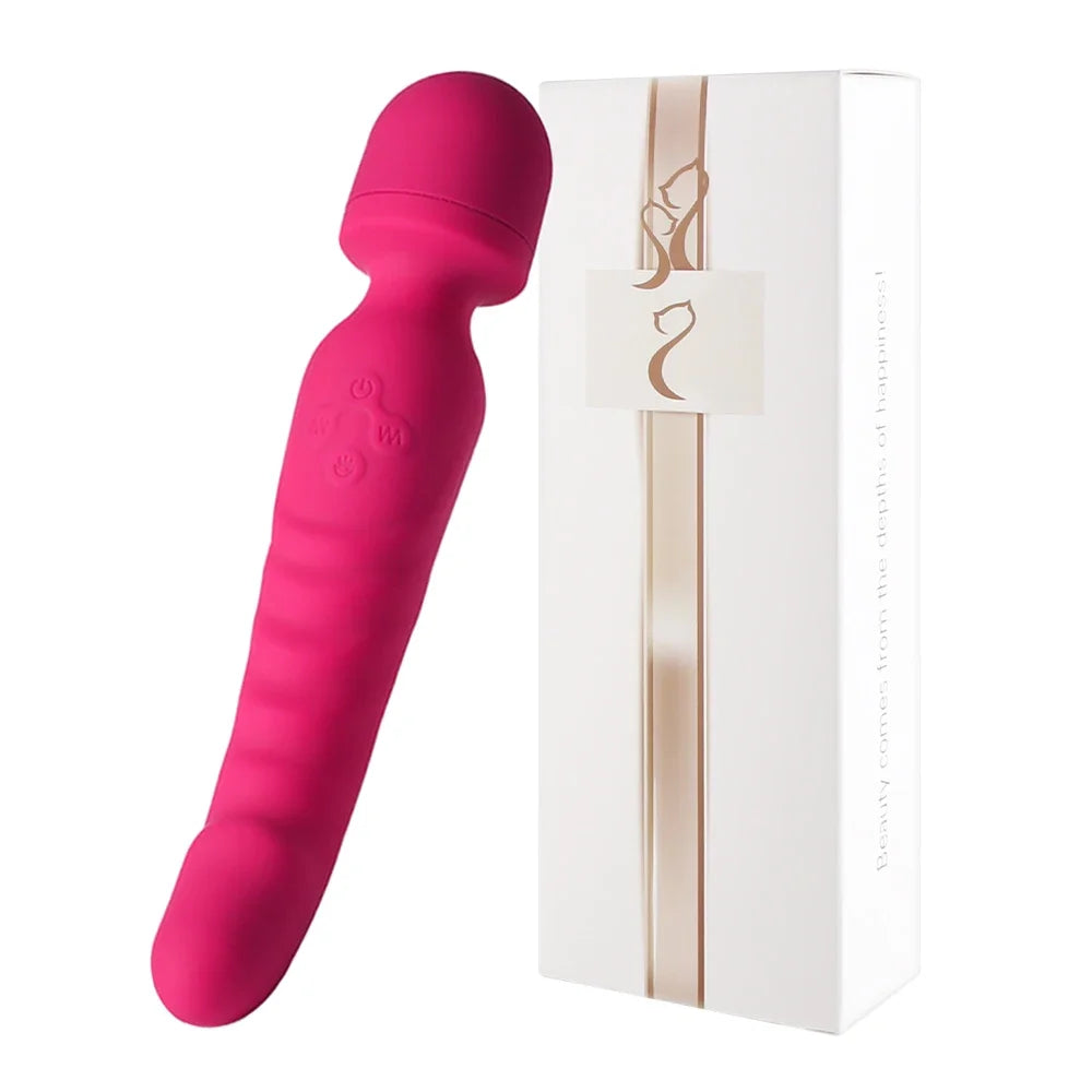 Rechargeable Dual-Ended Massager for Women – Heating, Waterproof & Flexible Design
