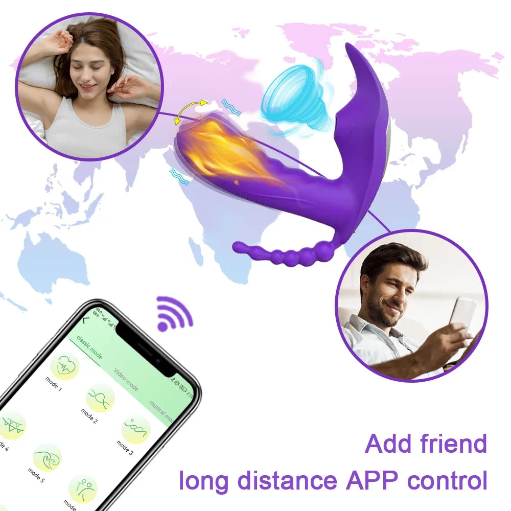 Bluetooth APP Dildo Vibrator Masturbator Vacuum Vagina Clitoris Suck Stimulator