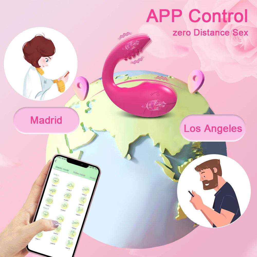 APP Bluetooth Control Vibrator for Women Clitoris G Spot Dildo Massager Sex Toys