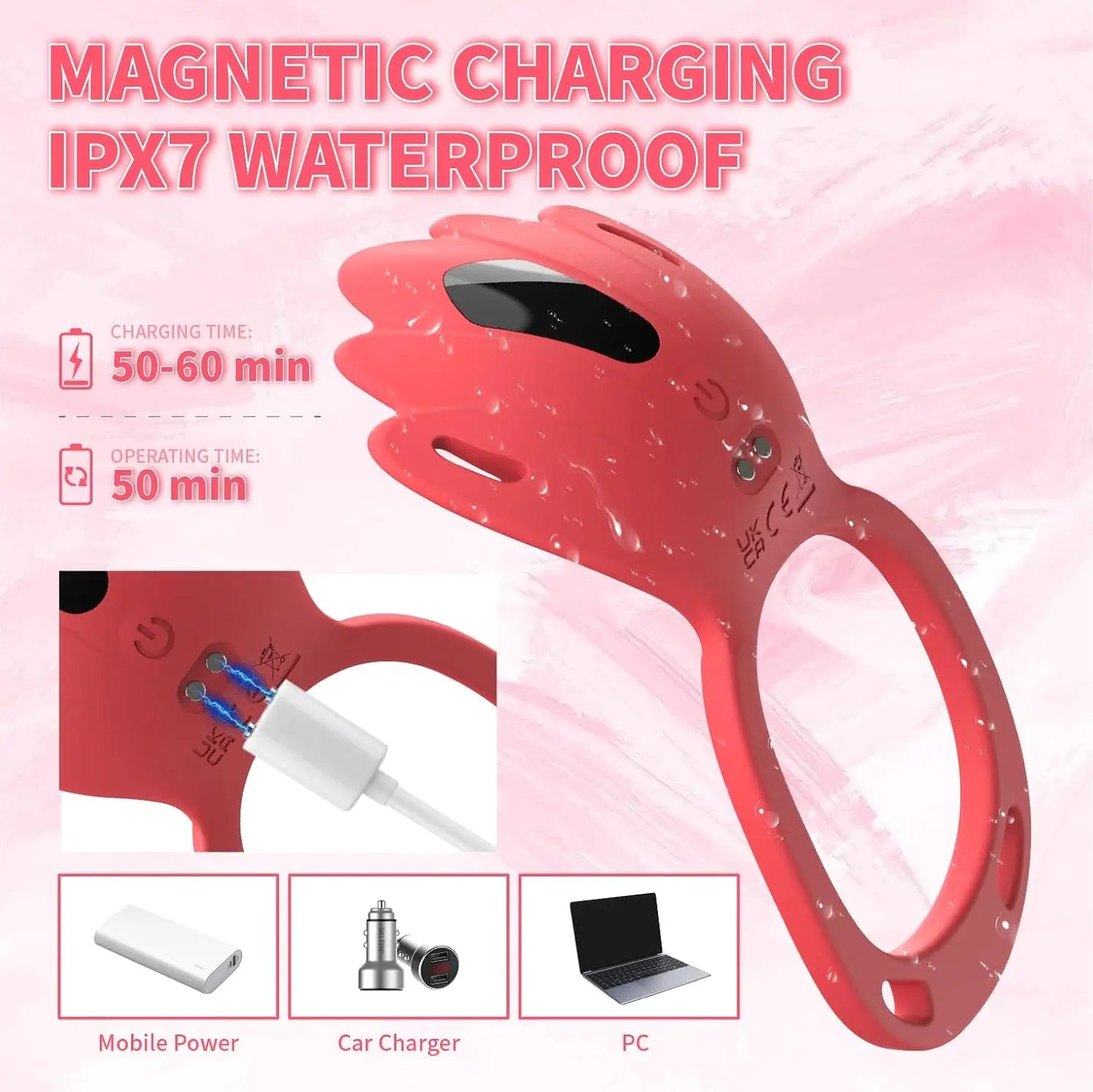App and Remote Control Wearable Panties Penis Ring Vibrator for Couple Sex Toys