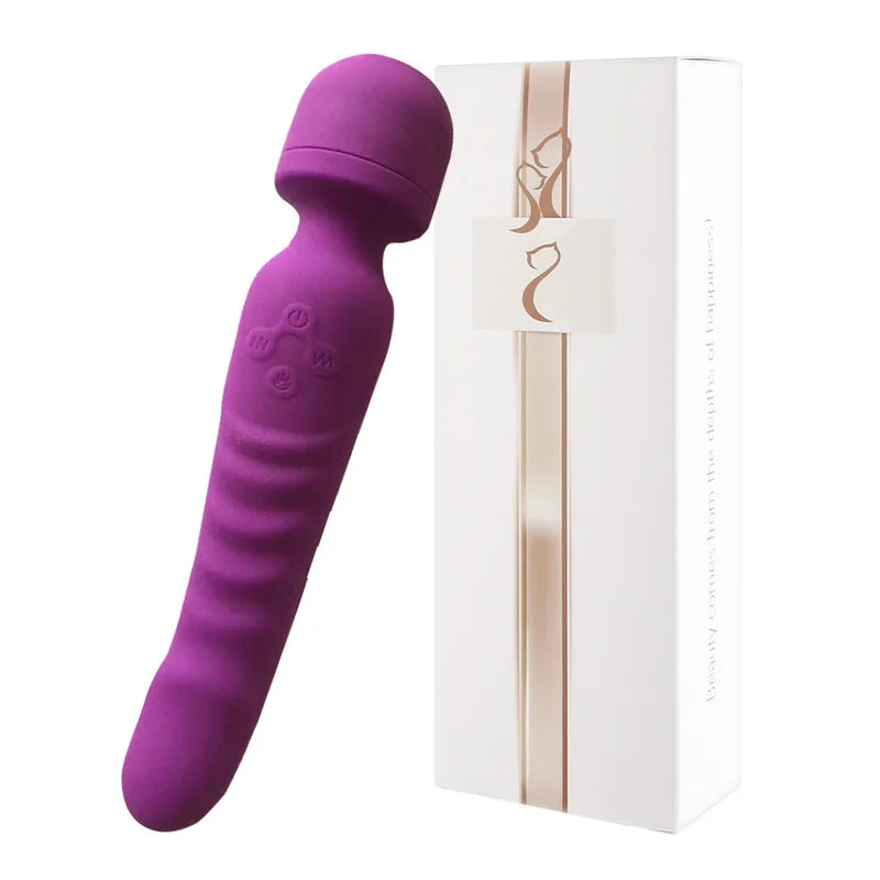 Rechargeable Dual-Ended Massager for Women – Heating, Waterproof & Flexible Design