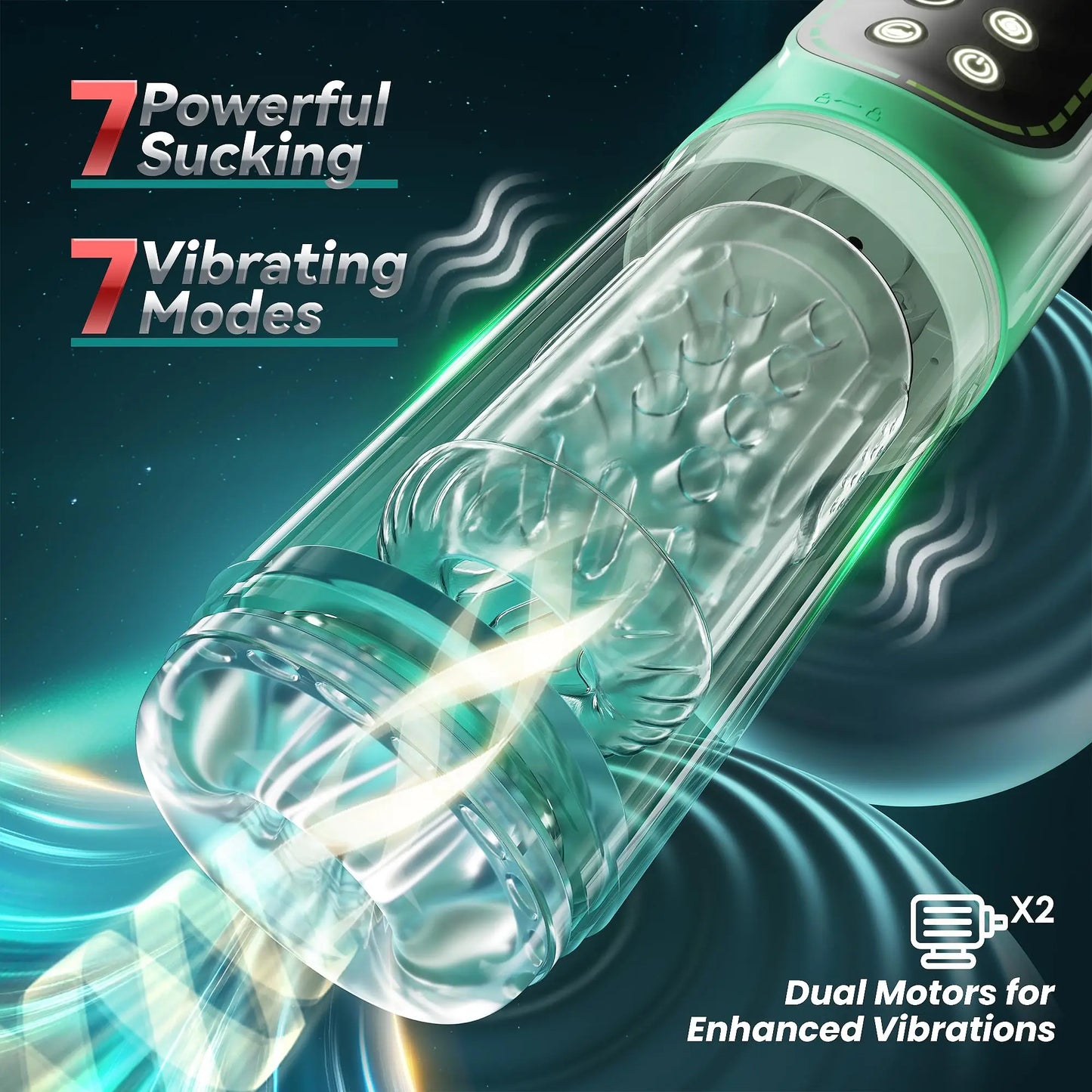 Automatic Male Wellness Device | Thrusting Rotating Sucking Penis Pump Massager