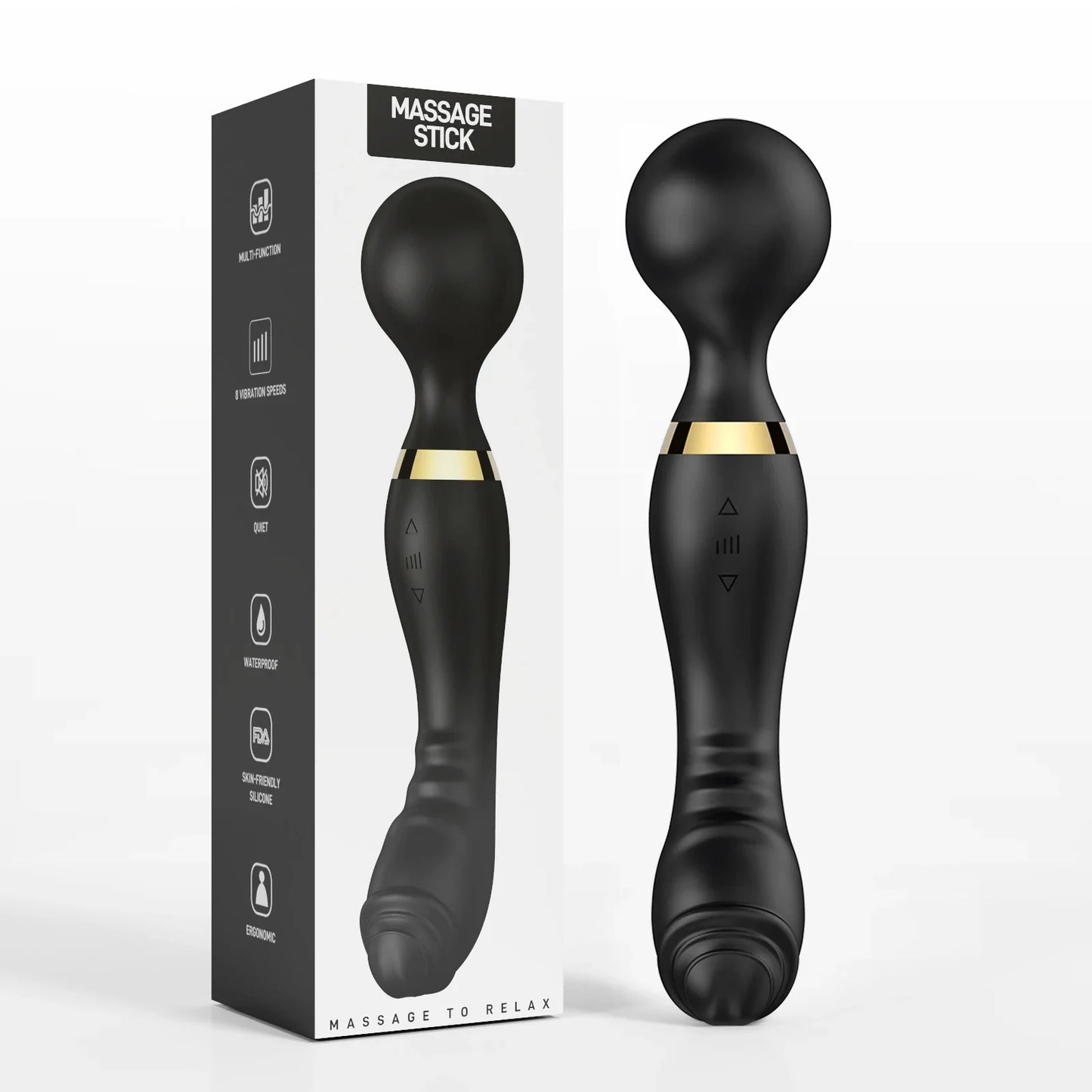 Double Head Powerful Dildos Vibrator G Spot Clitoris Stimulator AV Magic Wand
