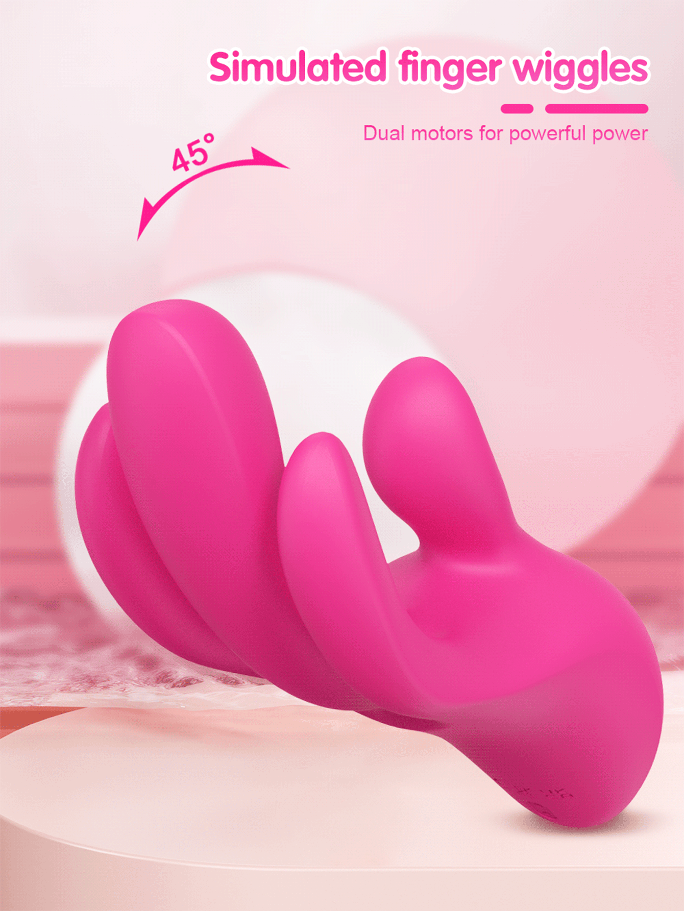 3-in-1 Finger Vibrator | 45° Adjustable | Flapping G-Spot & Clitoral Stimulator