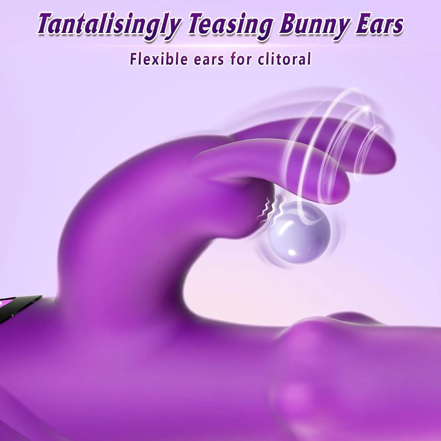 4-in-1 Rabbit Vibrator | Rotating & Squeeze Dildo | Clitoral & G-Spot Stimulator